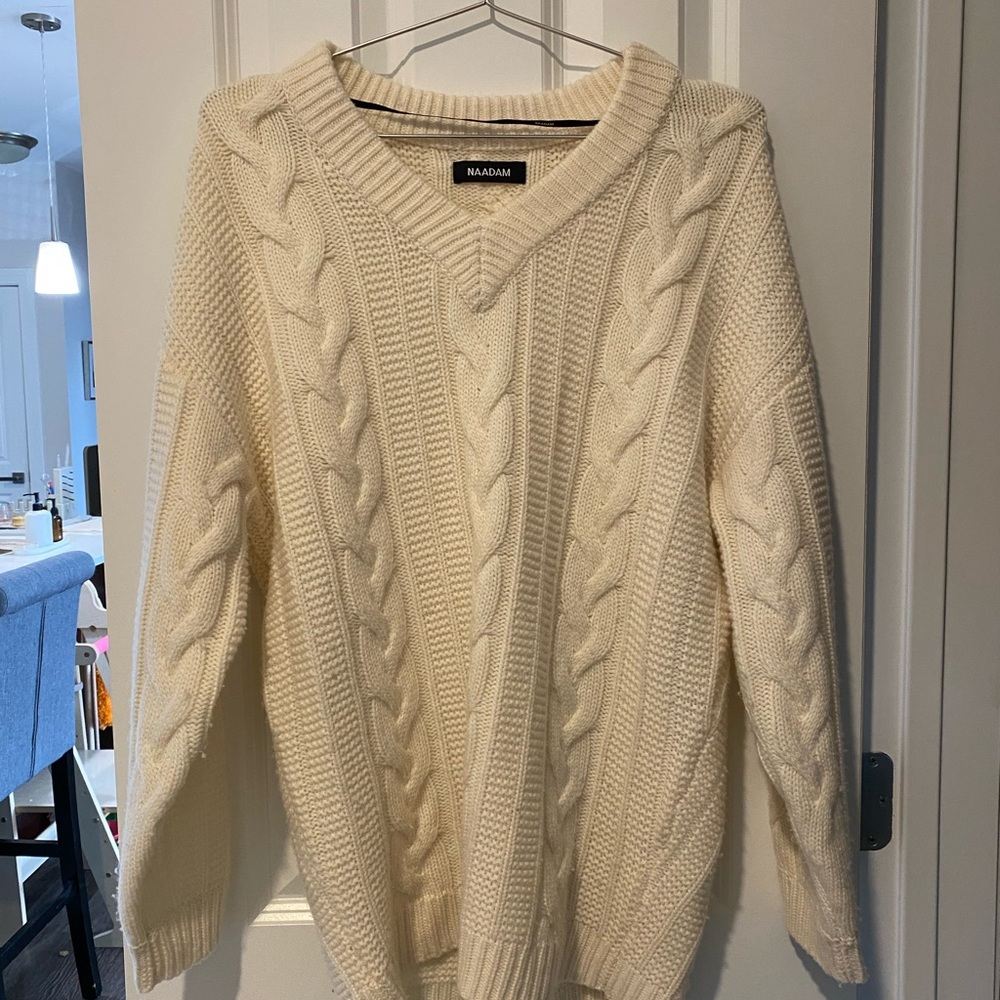 NAADAM Cream Knit Sweater